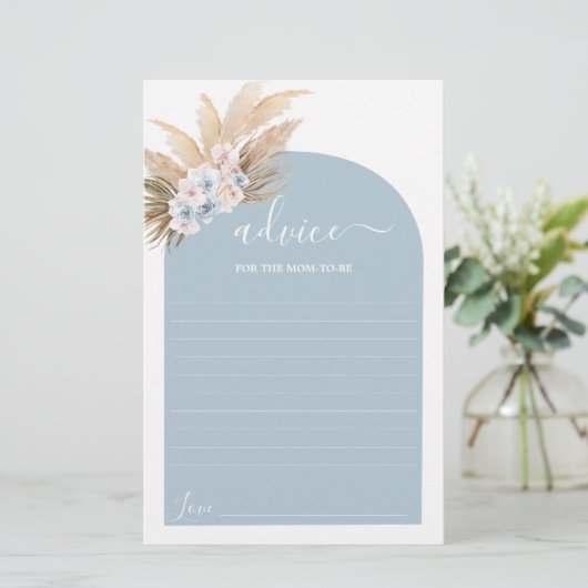 Bohemian Pampas geeft advies aan moeder om kaart t (Staand voorkant)