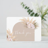 Bohemian Pampas Grass bedankje Bedankkaart (Staand voorkant)