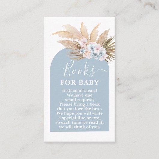 Bohemian Pampas Grass Boeken voor Baby Boy Kaart (Voorkant)