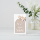 Bohemian Pampas Grass Boeken voor Baby Kaart (Staand voorkant)