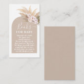 Bohemian Pampas Grass Boeken voor Baby Kaart (Voorkant / Achterkant)