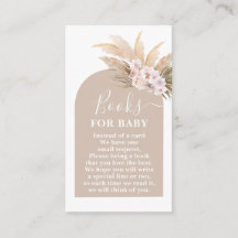 Bohemian Pampas Grass Boeken voor Baby Kaart