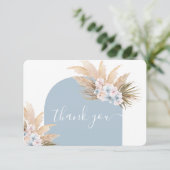 Bohemian Pampas Grass Boy bedankje Bedankkaart (Staand voorkant)