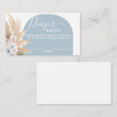 Bohemian Pampas Grass Boy Luier Raffle Kaart (Voorkant / Achterkant)