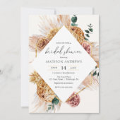 Bohemian Pampas Grass Bridal Shower Kaart (Voorkant)