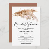 Bohemian Pampas Grass Bridal Shower Kaart (Voorkant / Achterkant)