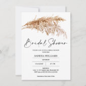 Bohemian Pampas Grass Bridal Shower Kaart (Voorkant)