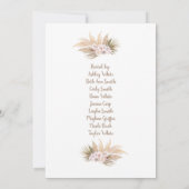 Bohemian Pampas Grass Bridal Shower Kaart (Achterkant)