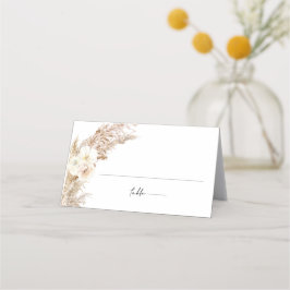Bohemian Pampas Grass Desert Wedding Guest Name Plaatskaartje