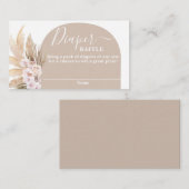 Bohemian Pampas Grass Diaper Raffle Kaart (Voorkant / Achterkant)