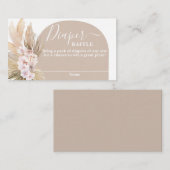 Bohemian Pampas Grass Diaper Raffle Kaart (Voorkant / Achterkant)