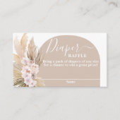 Bohemian Pampas Grass Diaper Raffle Kaart (Voorkant)