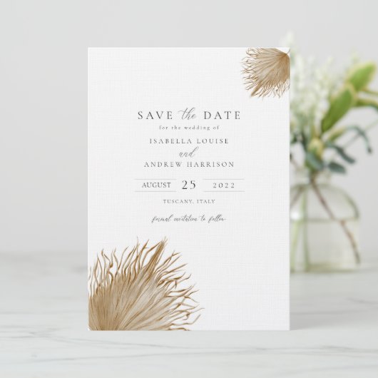 Bohemian Pampas grass Foto bewaart datum Kaart (Staand voorkant)