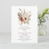 Bohemian Pampas Grass Foto Weddenschap Kaart (Staand voorkant)