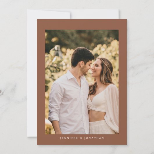 Bohemian Pampas Grass Foto Weddenschap Kaart (Achterkant)