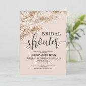 Bohemian Pampas Grass Herfst Vrijgezellenfeest Kaart (Staand voorkant)