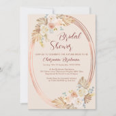 Bohemian Pampas Grass Lijst Vrijgezellenfeest Kaart (Voorkant)