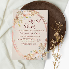 Bohemian Pampas Grass Lijst Vrijgezellenfeest Kaart