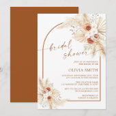 Bohemian Pampas Grass Terracotta Vrijgezellenfeest Kaart (Voorkant / Achterkant)