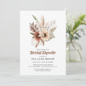 Bohemian Pampas Grass Vrijgezellenfeest Kaart (Staand voorkant)