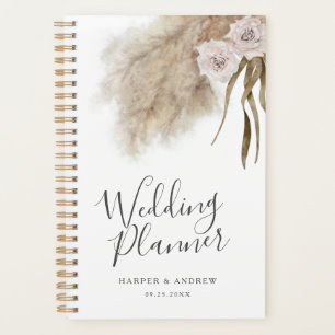 Bohemian Pampas Grass Waterverf Trouwplanner Planner