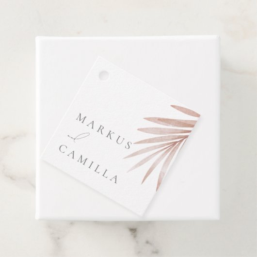 Bohemian Pampas Grass Wedding Bedankjes Labels (In situ)