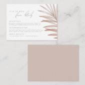 Bohemian Pampas Grass Wedding Details Informatiekaartje (Voorkant / Achterkant)