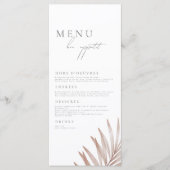 Bohemian Pampas Grass Wedding Menu (Voorkant)