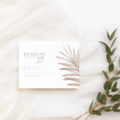 Bohemian Pampas Grass Wedding RSVP Informatiekaartje