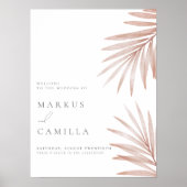 Bohemian Pampas Grass Wedding Sign Poster (Voorkant)