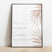 Bohemian Pampas Grass Wedding Sign Poster