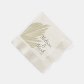 Bohemian Pampas Simple Beige Brown Wedding Party Servet (Hoek)