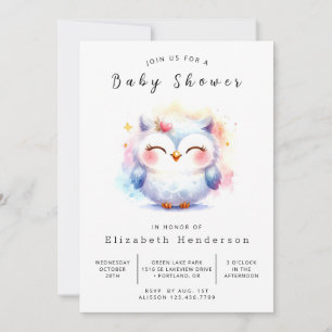 bohemian pasteluil Baby shower Kaart