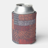 Bohemian patchwork: met de hand getekend naadloos  blikjeskoeler (Blikje Voorkant)