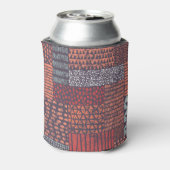 Bohemian patchwork: met de hand getekend naadloos  blikjeskoeler (Blikje Achterkant)