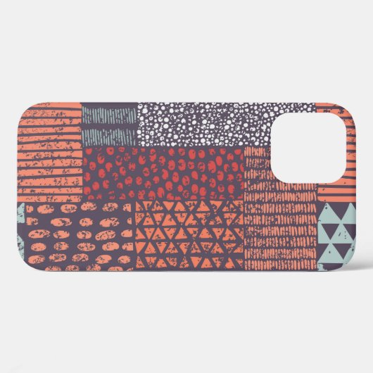Bohemian patchwork: met de hand getekend naadloos  Case-Mate iPhone case (Achterkant (horizontaal))