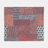 Bohemian patchwork: met de hand getekend naadloos  fleece deken (Voorkant (Horizontaal))
