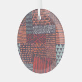 Bohemian patchwork: met de hand getekend naadloos glas ornament (Voorkant links)