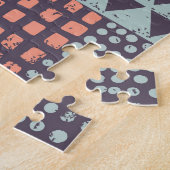Bohemian patchwork: met de hand getekend naadloos legpuzzel (Zijkant)