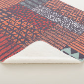 Bohemian patchwork: met de hand getekend naadloos sherpa deken (3/4)