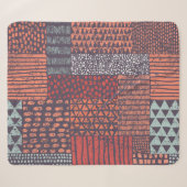 Bohemian patchwork: met de hand getekend naadloos sherpa deken (Voorkant (horizontaal))