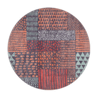 Bohemian patchwork: met de hand getekend naadloos snijplank