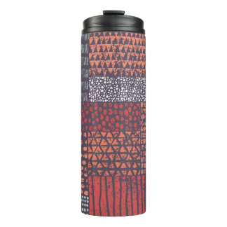 Bohemian patchwork: met de hand getekend naadloos thermosbeker