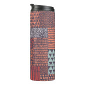 Bohemian patchwork: met de hand getekend naadloos thermosbeker (Geroteerd rechts)
