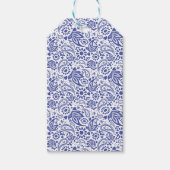 Bohemian Pattern Blue Cadeaulabel (Voorkant)