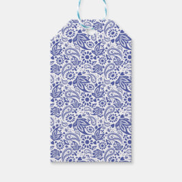 Bohemian Pattern Blue Cadeaulabel