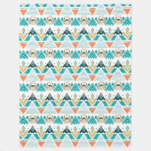 Bohemian Pattern Fleece Deken (Voorkant)