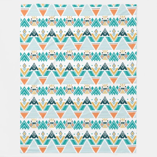 Bohemian Pattern Fleece Deken (Voorkant)