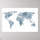 Bohemian Patterned Wereldkaart | Reiziger | POSTER (Voorkant)