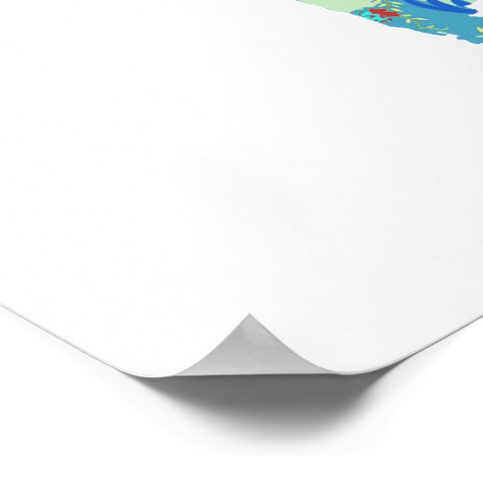 Bohemian Patterned Wereldkaart | Reiziger | POSTER (Hoek)